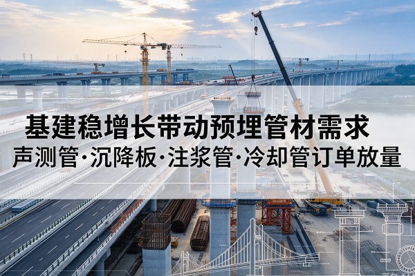 安塞基建稳增长带动预埋监测管材需求,声测管、沉降板、注浆管订单持续放量