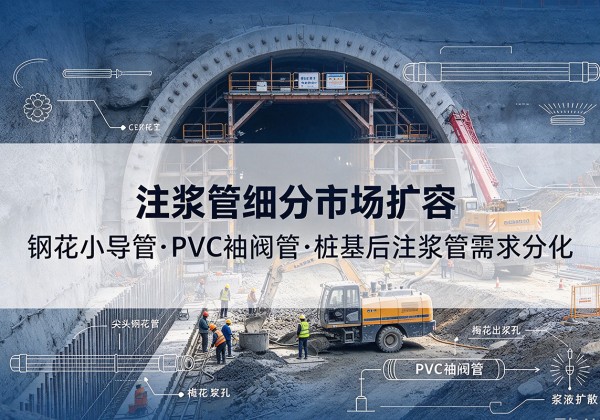 安塞注浆管细分市场扩容，隧道钢花小导管、PVC 袖阀管、桩基后注浆管需求分化